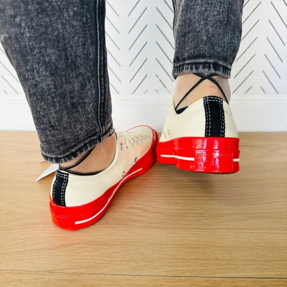 ❤️CONVERSE Heart Valentines Day Chuck Comme des Garcons Sz 13 Wmns Shoes A01796C - Picture 5 of 13